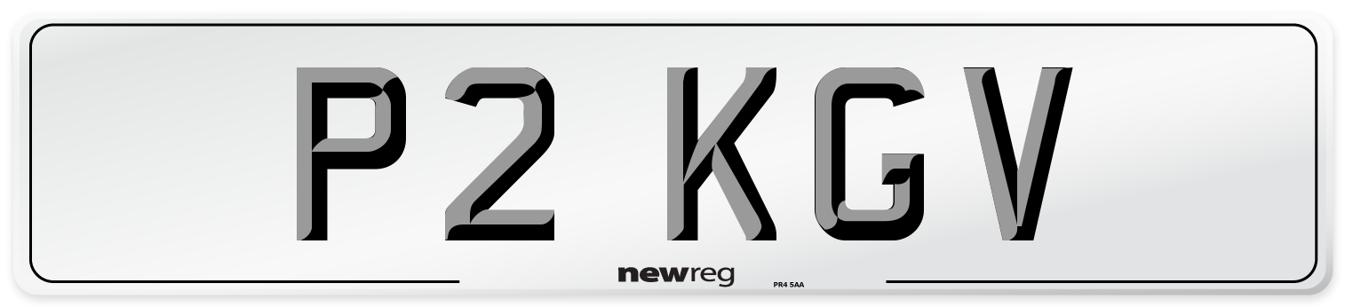 P2 KGV Number Plate from New Reg